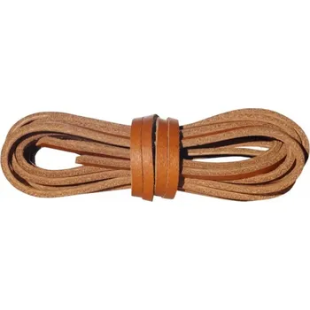 Tkaničky do bot Kožené koňakové šňůrky do bot 140cm