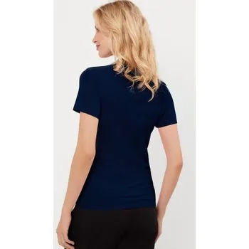 Halenka Italian Fashion Szyk - krátký rukáv Tmavě modrá S