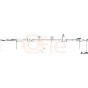 Auto-moto Tažné lanko, parkovací brzda COFLE 17.6048