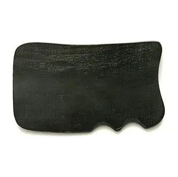 Masážní příslušenství Přírodní roh masážní kámen Gua Sha ve tvaru obdélníku, 10 x 5 cm