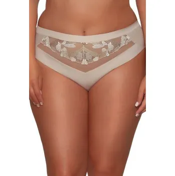 Kalhotky Kalhotky Ava Lingerie 2082/B Masumi - brazilky Béžovo-šedá 2XL