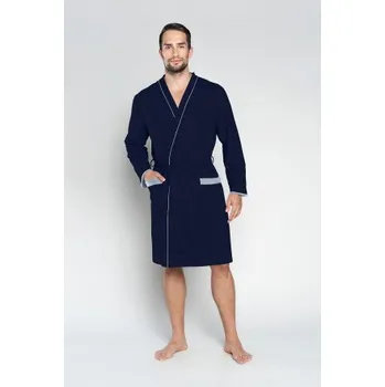 Pánský župan Pánský župan Italian Fashion Gabriel Tmavě modrá 3XL