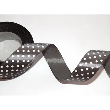 Stuha Stuha saténová s puntíkem, WSK6140, šíře 38 mm / balení 22 m