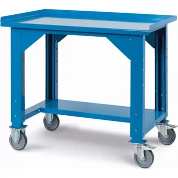 Dílenský stůl Ocelový stůl montovaný, výškově stavitelný š.1031mm, pojízdný