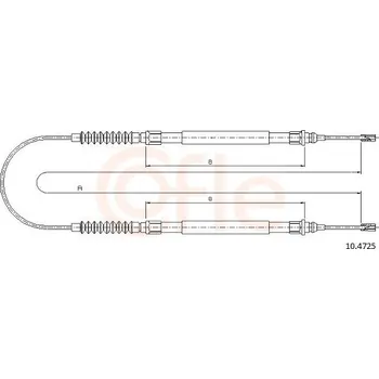 Lanko parkovací brzdy Tažné lanko, parkovací brzda COFLE 10.4725