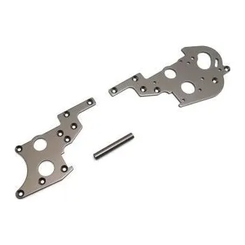 RC náhradní díl Rear side plate set Kyosho Optima Pro (2) Gun Metal - expresní doprava