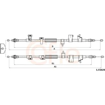 Auto-moto Tažné lanko, parkovací brzda COFLE 1.FD029