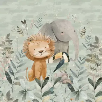 Teplákovina Zelenkavé safari, panel (E) (Panely a ladící metráž)