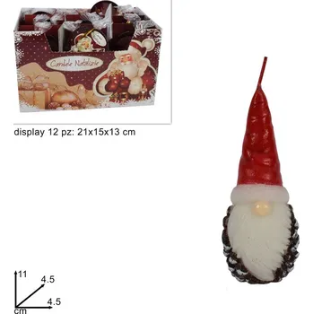 Svíčka PROHOME - Svíčka vánoční skřítek 11cm
