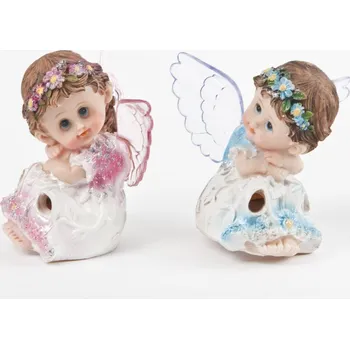 Vánoční dekorace PROHOME - Anděl svítící 7,5cm různé druhy