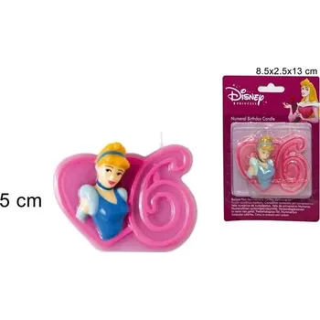 Dortová svíčka PROHOME - Svíčka číslice 6 Princess