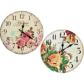 Hodiny PROHOME - Hodiny kuchyňské 34cm květy různé motivy