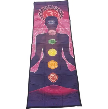 Jóga karimatka Jogín 7 čaker růžovo-fialová, 174 x 60 cm