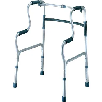 Chodítko pro seniory Lehké skládací chodítko s dvojitou oporou a nastavitelnou výškou - 100 kg