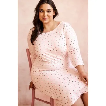 Dámská noční košile Noční košile Taro Angie - bavlna - až do 6XL Růžová 2XL