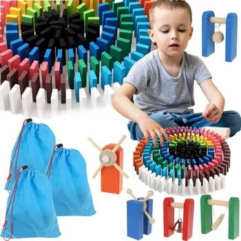 Domino Dřevěné barevné domino Dominoes, 1 080ks