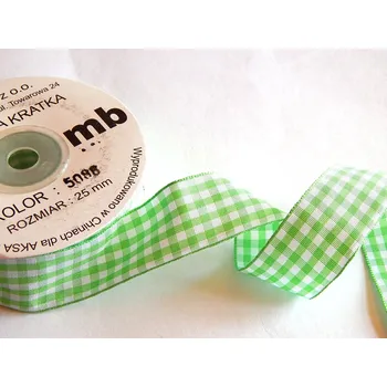 Stuha Stuha saténová károvaná, WK5086, šíře 38 mm/ balení 22 m