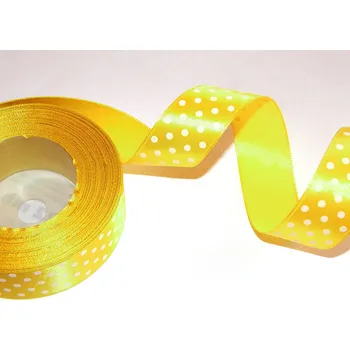Stuha Stuha saténová s puntíkem, WSK6070, šíře 38 mm / balení 22 m