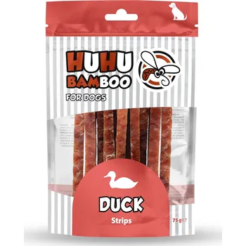 Pamlsek pro psa VO Huhubamboo kachní proužky 75g