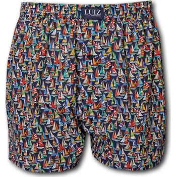 Boxerky LUIZ Pánské boxerky Luboš 252 - Červená Loďky Velikost: XXXL