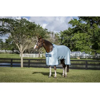 Deka pro koně Deka proti hmyzu Amigo Bug Buster, azure blue/navy & electric blue Délka zad: 145 cm