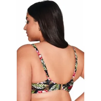 Dámské plavky Vyztužený horní díl plavek Ava Lingerie SK 218 Floral Černo-barevná 80K