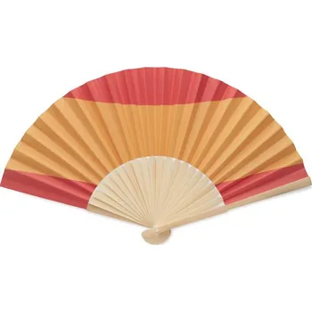 Karnevalový doplněk Vějíř v designu vlajky - FUNFAN, červená