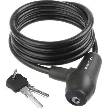 Zámek na kolo Zámek M-Wave 8x1500mm silikonový černý