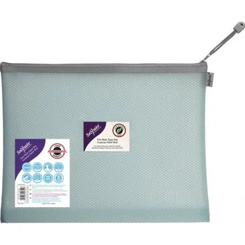 Obálka síťovaná Snopake Eva 36x27,5 cm se zipem, past. modrá