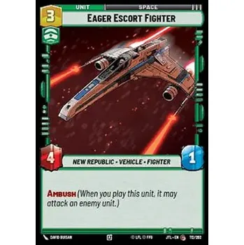 Sběratelská karetní hra Eager Escort Fighter 112/202 - Jump to Lightspeed Typ karty: Standard