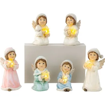 Vánoční dekorace PROHOME - Anděl LED 12,5-16cm různé druhy