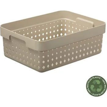 Úložný box PLAST TEAM - Košík úložný 11l béžový Seoul
