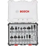 BOSCH Sada frézovacích bitu, 15 ks, smíšené, 6 mm drík - 2607017471