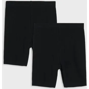 Sinsay - Žebrované cyklistické šortky 2 ks - černá - 477EJ-99X - 477EJ-99X-146