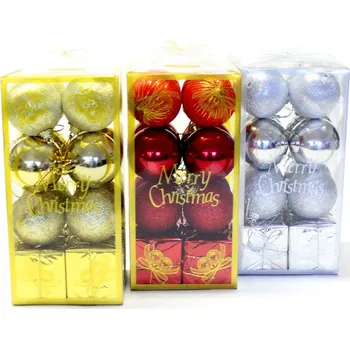 Vánoční dekorace PROHOME - Koule vánoční 5cm sada 6ks různé barvy