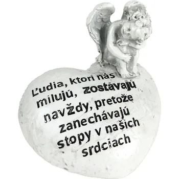 Smuteční dekorace PROHOME - Anděl na srdci 12x10cm