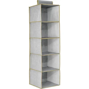 Úložný box PROHOME - Organizér 5poschoďový krémový