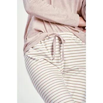 Dámské noční prádlo Dámské pyžamo Taro Gina - bavlna Světle béžová L