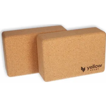 podložka na cvičení Sada kostek na jógu Block Yoga Cork, 2 ks
