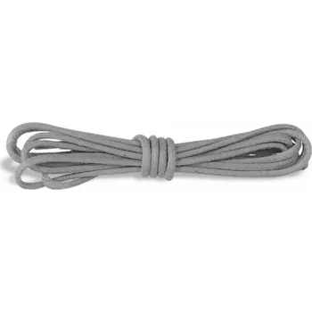 Tkaničky do bot Tenké kulaté světle šedé voskované šňůrky do bot 60 cm