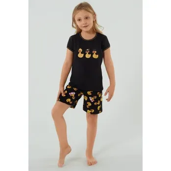 Dívčí pyžamo Dívčí pyžamo Italian Fashion Anatre - krátký rukáv Černo-žlutá 10 let