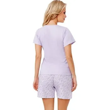 Dámské pyžamo Dámské krátké pyžamo Donna Fiorella - bavlna Světle fialová XL(42)
