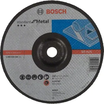 Brusný kotouč BOSCH Hrubovací kotouc s prolisem Standard for Metal A 24 P BF, 230 mm, 22,23 mm, 6,0 mm