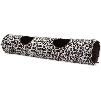Pro kočku Tunel Magic Cat plyš, vzor leopard 120x24cm