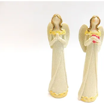 Vánoce PROHOME Anděl sada 2 ks háčkovaný 15cm