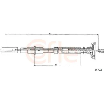 Spojkové lanko Tažné lanko, ovládání spojky COFLE 10.340