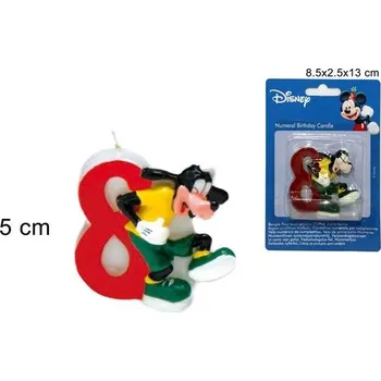 Dortová svíčka PROHOME - Svíčka číslice 8 Disney