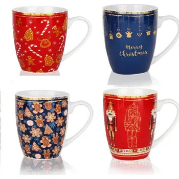 VERONI - Hrnek vánoční 350ml Noel různé dekory