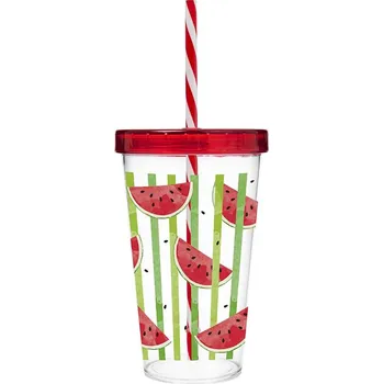 PROHOME - Pohár se slámkou 660ml Watermelon