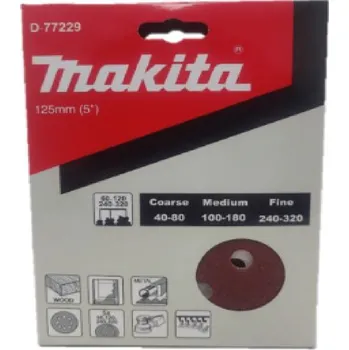 Brusný papír MAKITA Sada brusných papíru 20 ks - D-77229